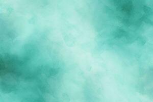 Turquoise pastel watercolor abstract background with texture, Generative AI photo