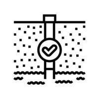 contaminant detection hydrogeologist line icon vector illustration