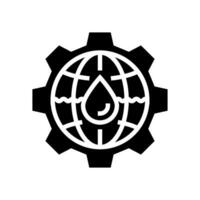 underground water hydrogeologist glyph icon vector illustration