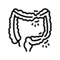 irritable bowel syndrome line icon vector illustration