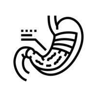 estómago anatomía gastroenterólogo línea icono vector ilustración