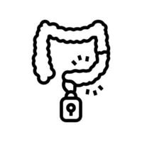 constipation treatment line icon vector illustration