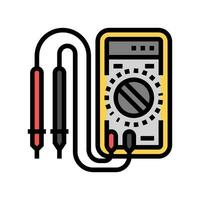 voltage measurement electronics color icon vector illustration