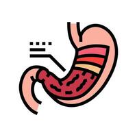 estómago anatomía gastroenterólogo color icono vector ilustración