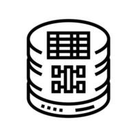 sql query database line icon vector illustration