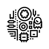 analog electronics line icon vector illustration