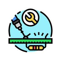 resistor replacement electronics color icon vector illustration