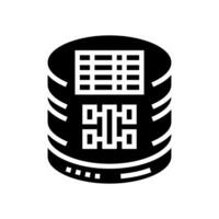 sql query database glyph icon vector illustration