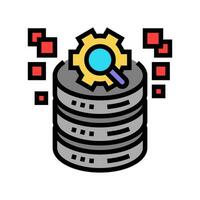 query optimization database color icon vector illustration