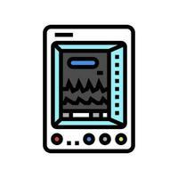 vital signs monitor ambulance color icon vector illustration