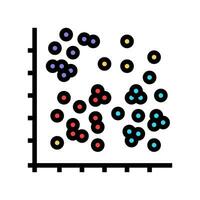 data clustering database color icon vector illustration