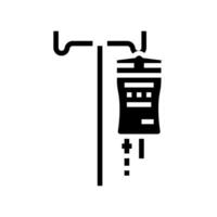 intravenous iv drip glyph icon vector illustration