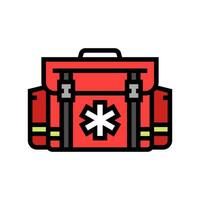 medical bag ambulance color icon vector illustration