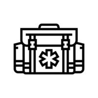 medical bag ambulance line icon vector illustration