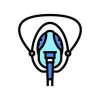 oxygen mask ambulance color icon vector illustration