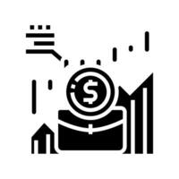 investment trends financial advisor glyph icon vector illustration