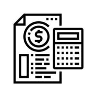 financial guidance line icon vector illustration