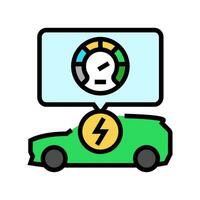 cargando velocidad eléctrico color icono vector ilustración