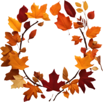 Maple leaves, autumn foliage ai generative png