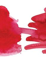 Red watercolor stain background vector