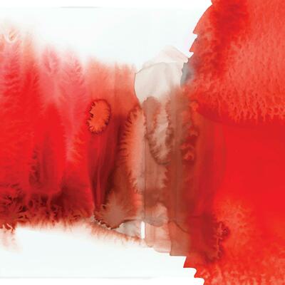 Red watercolor stain background