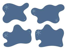 Blue winter backgrounds with copy space for text and Snowflakes. Vector Abstract templates