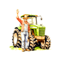 Traktor Landwirtschaft generativ ai png