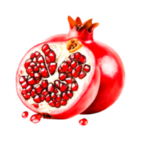 A pomegranate with seeds on the bottom Generative Ai png
