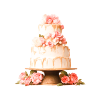 Wedding Cake Birthday Cake Icing Generative Ai png