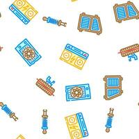 car mechanic auto seamless pattern vector