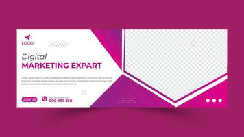 Modern professional corporate and business promotion timeline cover design template vector