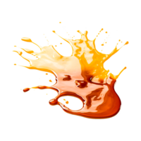 Orange color explosion splash  Generative Ai png