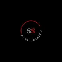 SS creative modern letters logo design template vector