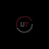 UT creative modern letters logo design template vector