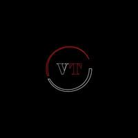 VT creative modern letters logo design template vector
