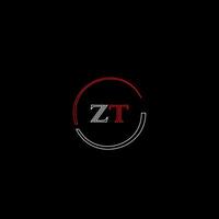 ZT creative modern letters logo design template vector