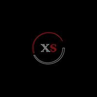 XS creative modern letters logo design template vector