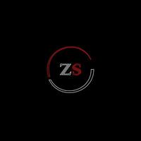 zs creativo moderno letras logo diseño modelo vector