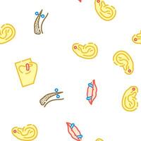 piercing ring earring nose vector seamless pattern
