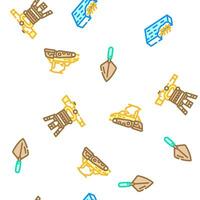 civil engineer construction vector seamless pattern