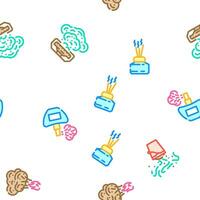 smell nose aroma odor vector seamless pattern