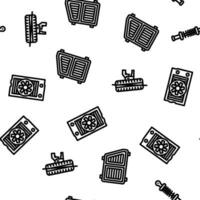 car mechanic auto seamless pattern vector