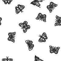 butterfly white nature vector seamless pattern