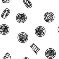 japanese food sushi japan vector seamless pattern