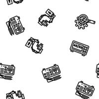 engineering tool work equipment vector seamless pattern