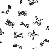 engineering tool work equipment vector seamless pattern