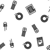 componente electrónico chip vector sin costura modelo