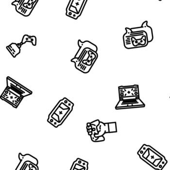 game pc computer gaming vector seamless pattern