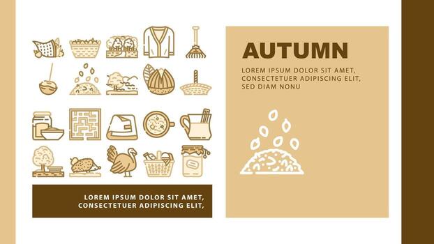 autumn season fall leaf landing header vector