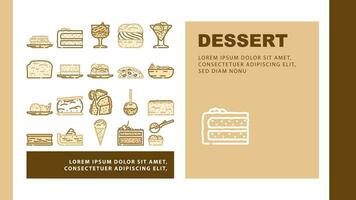 dessert cake food sweet landing header vector